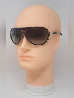 Gucci Vintage Sunglasses Y2K 90s Wrap Havana Gold Gradient GG1566/S 66-09-120
